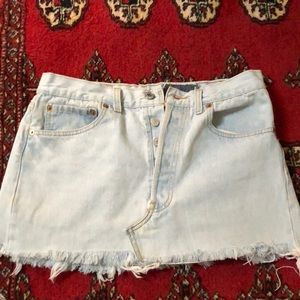 Vintage Carmar Levi Jean Skirt- Light Washed